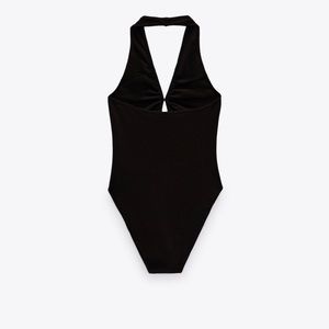 Ruched Slit Bodysuit from ZARA